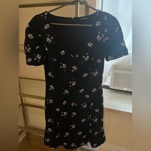 Club Monaco Black Floral Dress